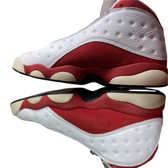 2014 Nike Air Jordan XIII 13 Retro Gray White Red OG Size 9.5 414571-126 - Picture 7 of 9